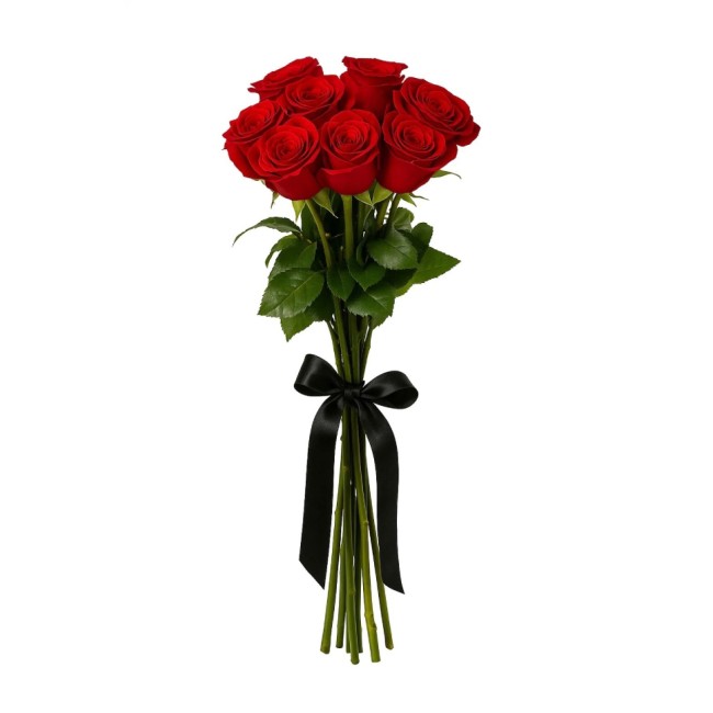 Букет цветов "Красные розы 80 см на похороны"